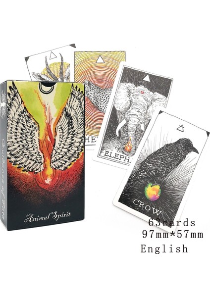 Hayvan Ruhu Tarzı Yeni Oracle Tarot Kartları Evren Tahta Güverte Oyunları Parti Oyunu Eğlencesi Için Palying Kartları (Yurt Dışından)
