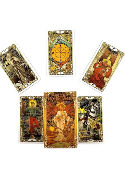 Lacivert Tarzı Yeni Yüksek Li Altın Art Nouveau Tarot Kartları Fal Rehberliği Pdf Rehberi ile Kehanet Güverte Tahta Oyunu Anlatıyor (Yurt Dışından) fiyatları