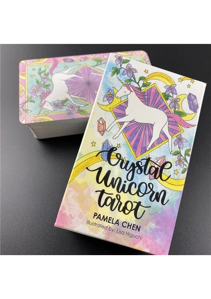 49 Adet TS11 Tarzı Yüksek Li Kristal Unicorn Tarot Kartları Aile Tatil Partisi Iskambil Kartları Güverte Tarot Kart Tahta Oyunları (Yurt Dışından) modelleri