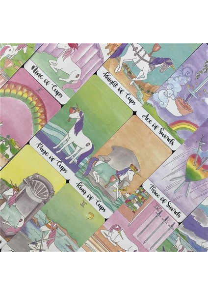49 Adet TS11 Tarzı Yüksek Li Kristal Unicorn Tarot Kartları Aile Tatil Partisi Iskambil Kartları Güverte Tarot Kart Tahta Oyunları (Yurt Dışından) fırsatları