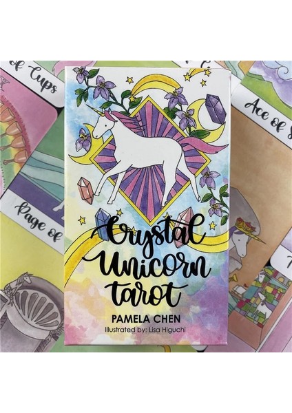 49 Adet TS11 Tarzı Yüksek Li Kristal Unicorn Tarot Kartları Aile Tatil Partisi Iskambil Kartları Güverte Tarot Kart Tahta Oyunları (Yurt Dışından) indirimleri