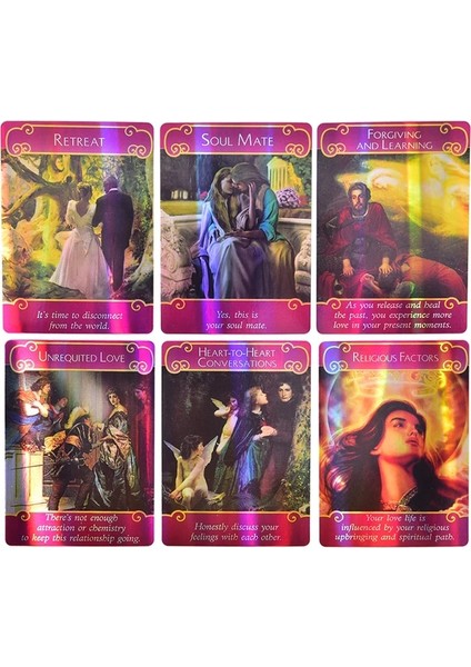 Açık Gri Tarzı Holografik Romantik Melekler Tarot Kartları Ingilizce Masa Oyunu Oyun Kartı (Yurt Dışından) modelleri