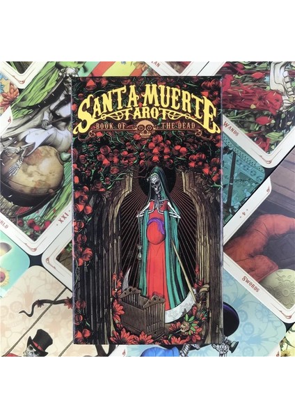 45 Adet TS24 Tarzı Santa Muerte Tarot Kartları Güverte Oyun Tahtası Ingilizce Versiyonu Oyun Kartı Aile Partisi Masa Oyunu Tarot Güverte Masa Oyunu (Yurt Dışından) modelleri