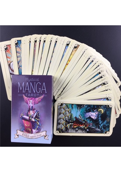 Chaoduo Shop 44 Adet TS64 Tarzı Mistik Manga Tarot Kartları Parti Tarot Güverte Malzemeleri Ingilizce Pdf Masa Oyunu Parti Oyun Kartları (Yurt Dışından)