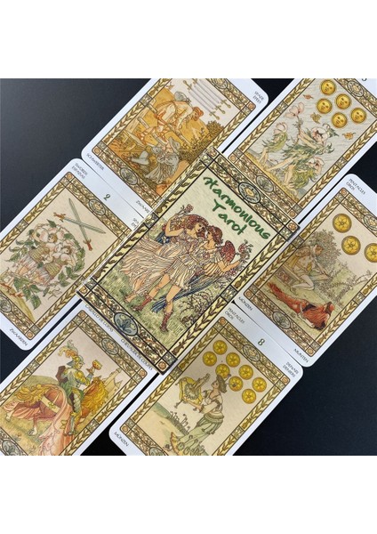 TT175 Stili Yüksek Li Delos Tarot Tahta Oyun Kartları Oracle Parti Kehanet Poker Hediye Dama Tahtası Pdf Rehberi ile Tam Ingilizce Güverte (Yurt Dışından) fırsatları
