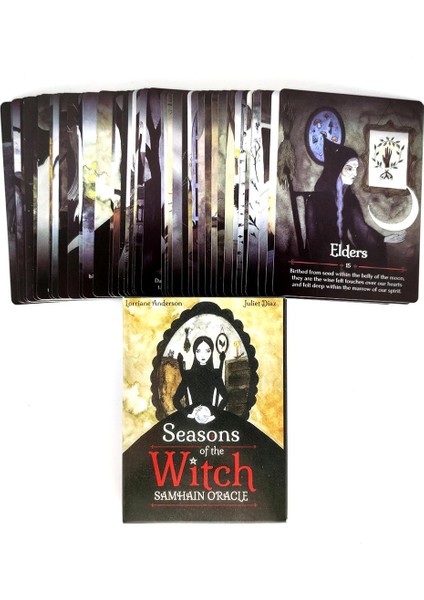 36 Adet TX228 Tarzı Cadı Samhain Oracle Tarot Kartlarının Yeni Sezonları ve Pdf Rehberlik Kehanet Güverte Eğlence Partileri Masa Oyunu Kutusu (Yurt Dışından)
