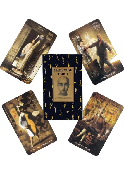 Prizma Tarot Stili Madhouse Tarot Güverte Boş Zaman Partisi Masa Oyunu Yüksek Li Falcılık Kehanet Oracle Kartları Pdf Rehberi ile (Yurt Dışından) fiyatları