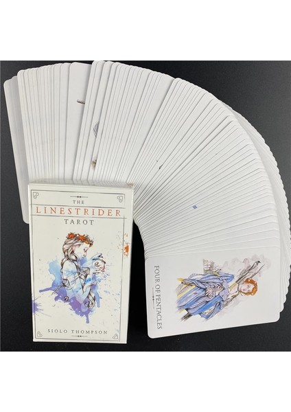 78 Adet TT26 Tarzı Linestrider Tarot Güverte Oracle Kartları Ingilizce Versiyonu Masa Oyunu Kadın Aile Partisi Kehanet Kader Oynarken (Yurt Dışından)