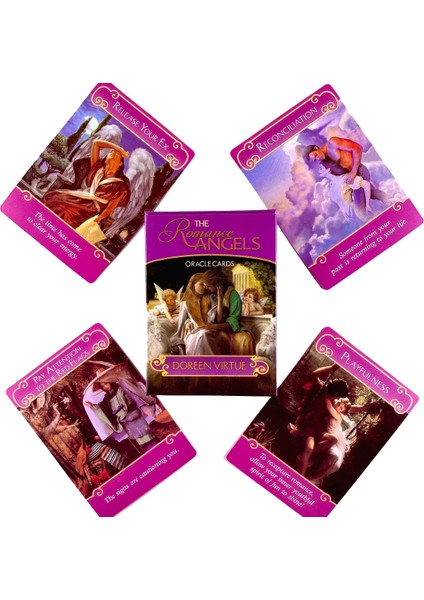 Romantik Melekler Tarzı Parlatıcı Oracle Kartları Eğlence Partisi Masa Oyunu Yüksek Li Falcılık Kehanet Tarot Güverte Pdf Rehberi ile (Yurt Dışından)