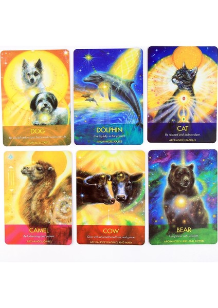 Tanrıça Rehberlik Tarzı Yeni Yüksek Li Başmelek Hayvan Oracle Tarot Kartları Fortune Rehberlik Kehanet Güverte Masa Oyunu Pdf Guidebook ile 44 Adet (Yurt Dışından)