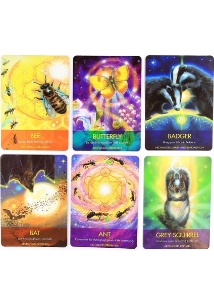 Tanrıça Rehberlik Tarzı Yeni Yüksek Li Başmelek Hayvan Oracle Tarot Kartları Fortune Rehberlik Kehanet Güverte Masa Oyunu Pdf Guidebook ile 44 Adet (Yurt Dışından)