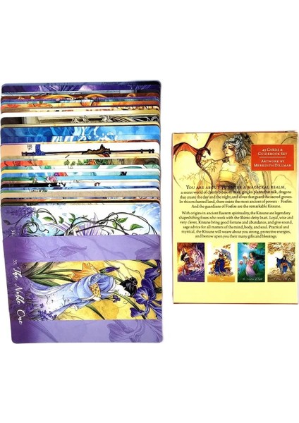 Kozmik Slumber Tarzı Son Yüksek Li Foxfire Kitsune Oracle Tarot Kartları Fal Rehberliği Kehanet Güverte Tahta Oyunu Boş Zaman Partisi Anlatıyor (Yurt Dışından)