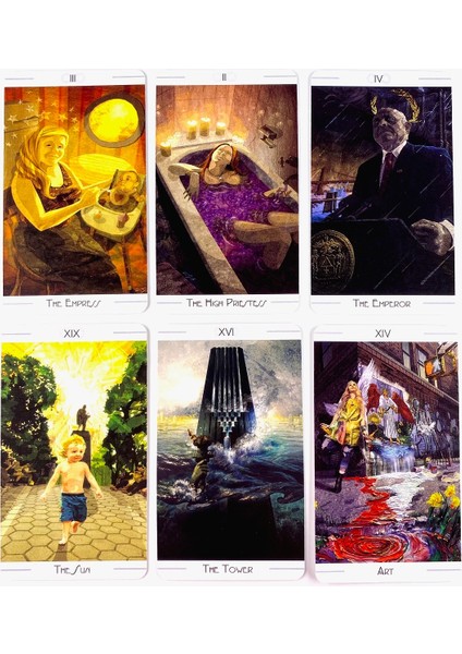 Okyanus Tarot Stili Kentsel Tarot Güverte Boş Zaman Partisi Masa Oyunu Yüksek Li Falcılık Kehanet Oracle Kartları, Pdf Rehberi ile (Yurt Dışından)