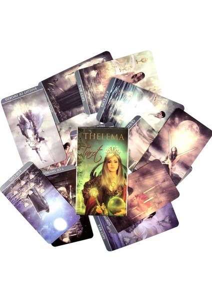 Thelema Tarot Stili Yeni Yüksek Li Arcanum Tarot Kartları Fal Rehberliği Arkadaş Partisi Için Pdf Rehberi ile Kehanet Güverte Tahta Oyunu Anlatıyor (Yurt Dışından)