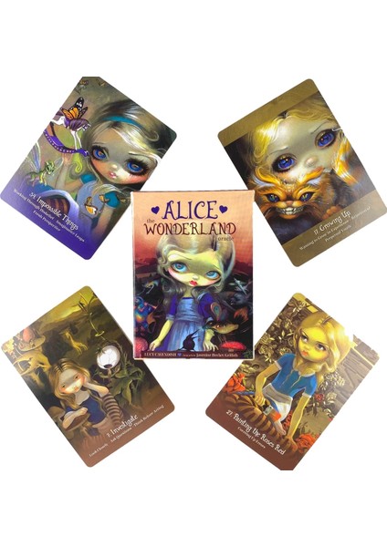 Alice Harikalar Diyarında Tarzı Evren Arkanızda Oracle Kartları Boş Zaman Partisi Masa Oyunu Yüksek Li Falcılık Kehanet Tarot Güverte Pdf Rehberi ile (Yurt Dışından)