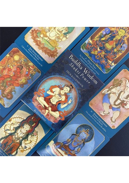 TS155 Stili Buddha Wisdom Sbakti Güç Kurulu Oyunu Oracle Tarot Kartları Parti Kehanet Poker Hediye Checker Pdf ile Tam Ingilizce Güverte (Yurt Dışından)