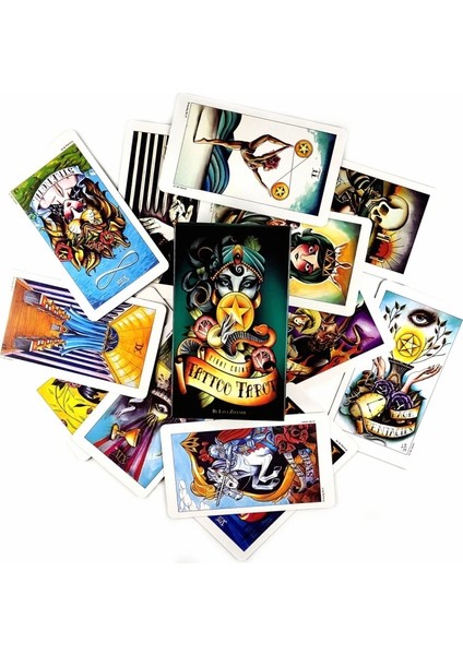Sekiz Para Dövme Stili Son Yüksek Li Holografik Tarot Kartları Fal Rehberliği, Pdf Rehberi ile Kehanet Güverte Tahta Oyunu Anlatıyor (Yurt Dışından)