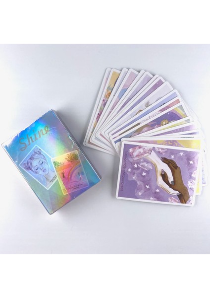 Mistik Anlar Stili Parlatıcı Oracle Kartları Eğlence Partisi Masa Oyunu Yüksek Li Falcılık Kehanet Tarot Güverte Pdf Rehberi ile (Yurt Dışından) fırsatları