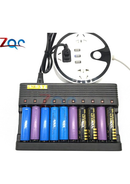Li-Ion Pil Şarj Modülü 6000MA 16340 14500 18650 18500 Pil Hızlı Şarj Lityum Pil Için Şarj Telli 10 Yuva (Yurt Dışından)