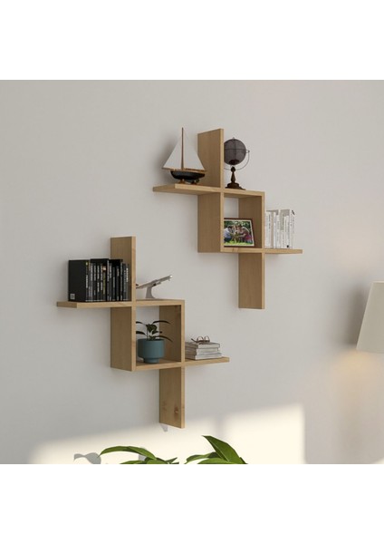 Zagy 2'li Dekoratif Duvar Rafı - Duvara Monte Kitaplık fiyatları