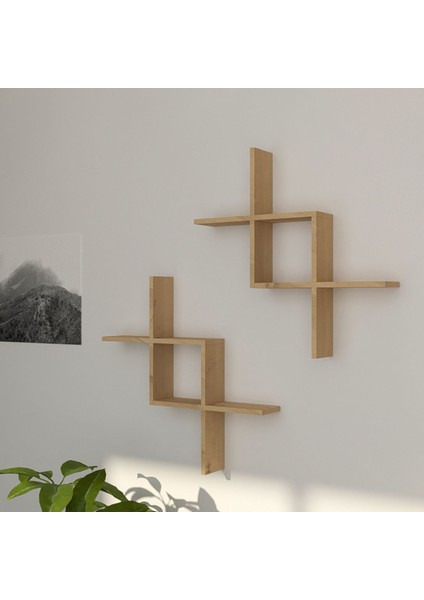 Zagy 2'li Dekoratif Duvar Rafı - Duvara Monte Kitaplık fırsatları