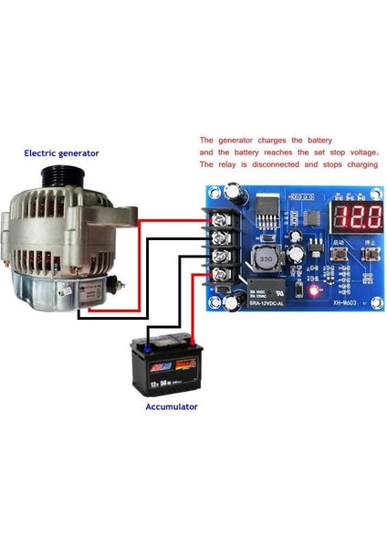 XH-M603 Şarj Kontrol Modülü 12-24 V Depolama Lityum Pil Şarj Cihazı Kontrol Anahtarı Koruma Levhası LED Ekran ile Yenı (Yurt Dışından)
