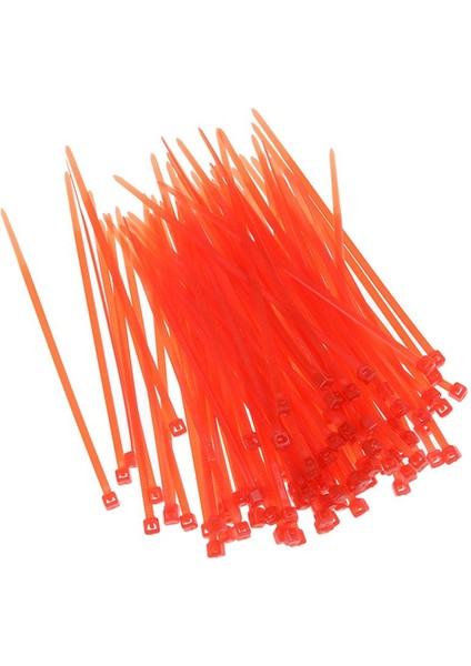 100 Adet 3X100MM Naylon Plastik Renkli Kablo Tel Organizatör Zip Kravat Kablosu Askısı (Yurt Dışından)