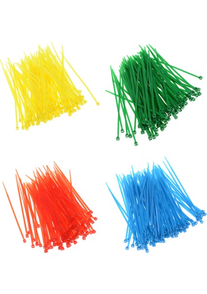 100 Adet 3X100MM Naylon Plastik Renkli Kablo Tel Organizatör Zip Kravat Kablosu Askısı (Yurt Dışından) fırsatları