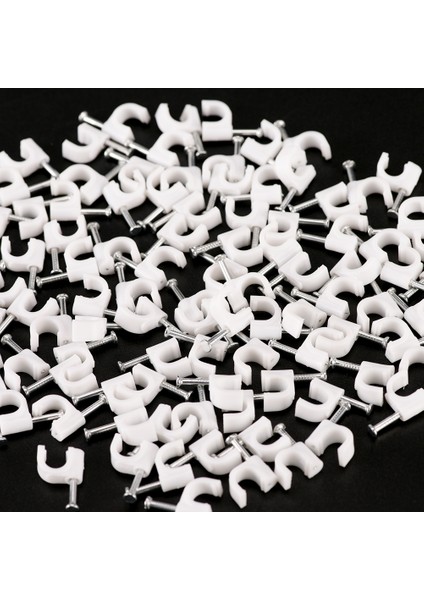 100 Adet Yeni RG59 Koaksiyel Cat5 Cat6 Kablo Tel Klipler Tırnak Kelepçeleri Sapanlar Meseleye Beyaz 6mm (Yurt Dışından)