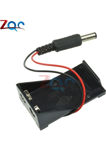 9V Pil Tutucu Kutusu Kasa Kablosu Fişli 5.5*2.1mm (Yurt Dışından)