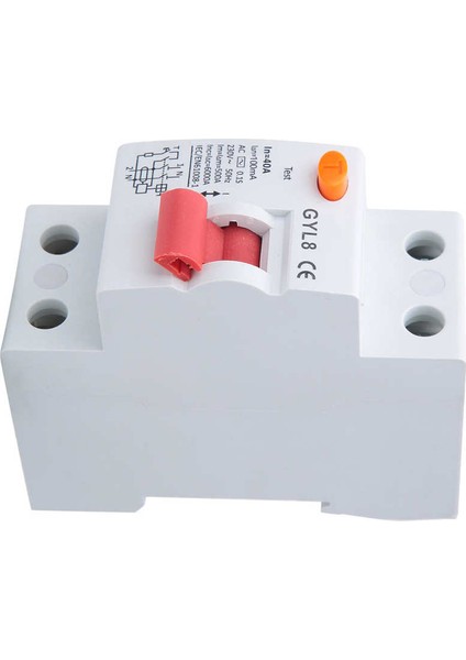 2p Kaçak Akım Devre Kesici Kaçak Koruma Elektrik Ekipmanı 25A/40A/63A 230VAC (Yurt Dışından)