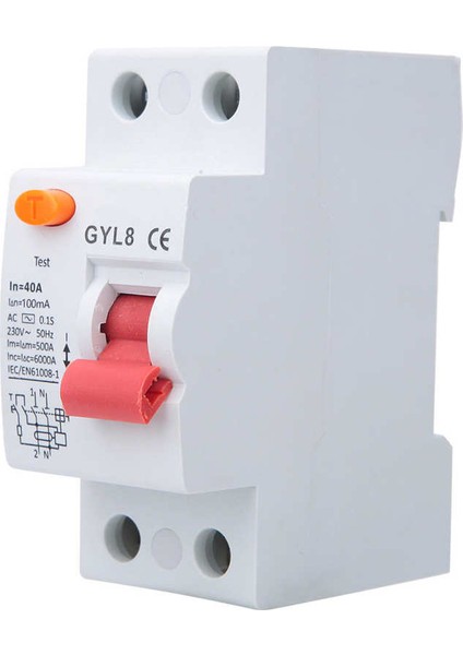 2p Kaçak Akım Devre Kesici Kaçak Koruma Elektrik Ekipmanı 25A/40A/63A 230VAC (Yurt Dışından)