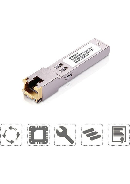 2x Sfp Modülü RJ45 Anahtarı Gbic 10/100/1000 Konektörü Sfp Bakır RJ45 Sfp Modülü Gigabit Ethernet Bağlantı Noktası (Yurt Dışından)