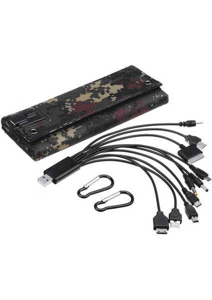 Katlanır Güneş Paneli 5 V Güneş Pili Taşınabilir Güneş Su Geçirmez Katlanabilir USB Bağlantı Noktası Şarj Cihazı Mobil Banka Telefon Için (Yurt Dışından)