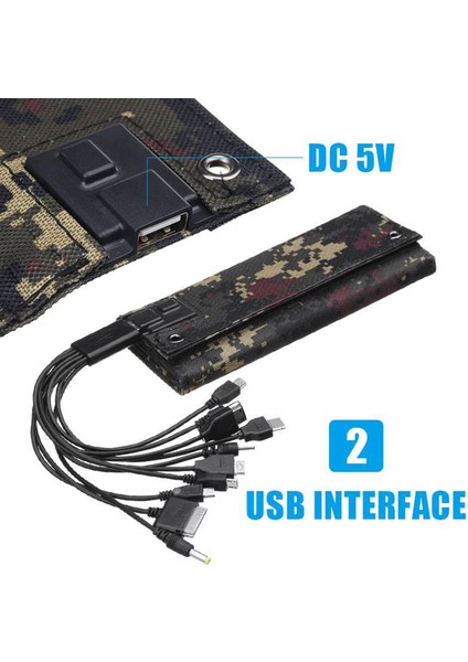 Katlanır Güneş Paneli 5 V Güneş Pili Taşınabilir Güneş Su Geçirmez Katlanabilir USB Bağlantı Noktası Şarj Cihazı Mobil Banka Telefon Için (Yurt Dışından) fırsatları