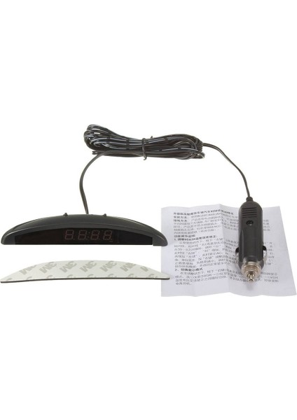 Flyeer 3 In1 Araba 12V Dijital LED Voltmetre Gerilim Sıcaklık Saat Termometre Araba, Yeşil (Yurt Dışından)
