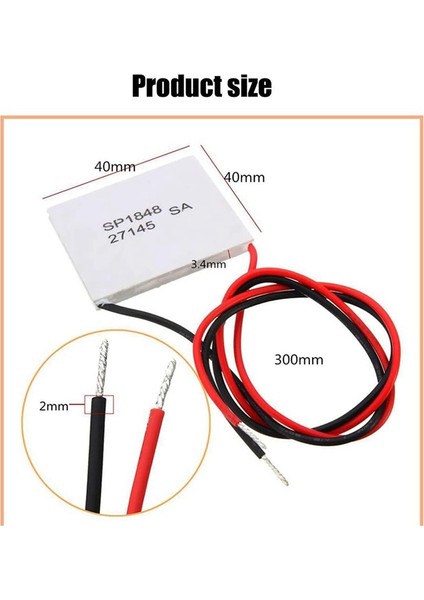 Adet 40X40MM Termoelektrik Jeneratör SP1848-27145 Peltier Teg Modülü (Yurt Dışından)