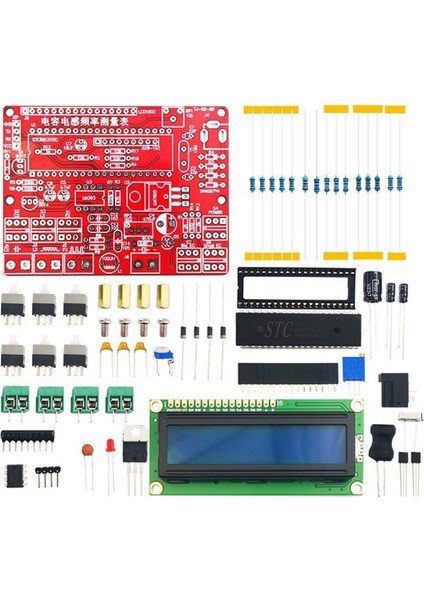 1602LCD Dijital Yüksek Hassasiyetli Kapasite Endüktans Frekans Ölçer Dıy Kiti Kondansatör Test Cihazı Modülü (Yurt Dışından)