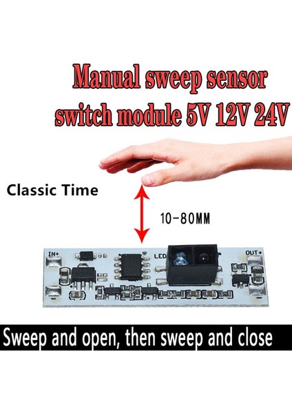 Süpürme El Sensörü Anahtar Modülü Dc 5V-24V 12V Kısa Mesafe Tarama Sensörü 72W 3A Otomatik Akıllı Ev Için Sabit Gerilim (Yurt Dışından)
