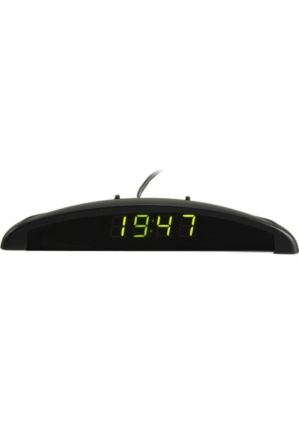 Flyeer 3 In1 Araba 12V Dijital LED Voltmetre Gerilim Sıcaklık Saat Termometre Araba, Yeşil (Yurt Dışından)