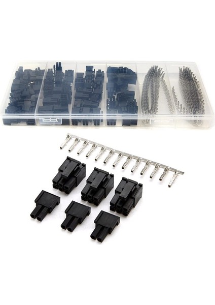 400 Adet Sıkma Dişi Terminaller Pin Fişi + 50 Adet 5557 8(6+2)P Atx Eps Pcı-E Konnektörleri Plastik Kutu ile (Yurt Dışından)