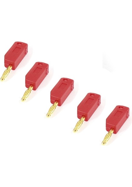 Hoparlör Kablo Kablosu 2 mm Muz Fiş Bağlantısı 10 Yaprak Siyah + Kırmızı (Yurt Dışından)