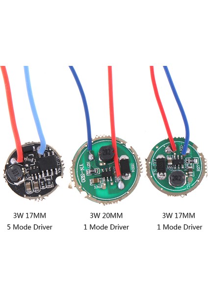 1 Adet 3W LED Sürücü 17MM/20MM DC3.7V 1 Mod 5 Mod LED El Feneri Sürücüsü (Yurt Dışından)