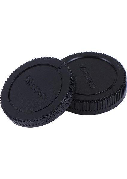Gövde+Arka Lens Kapağı Kapak Koruyucu Kılıf Olympus M4/3 Kamera Aksesuarı Siyah (Yurt Dışından)