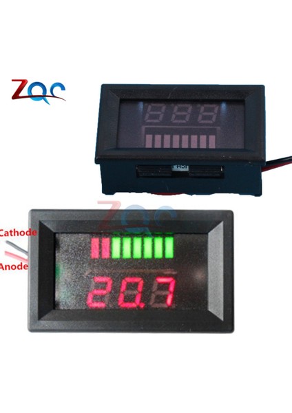 6V/12V/36V/48V Araba Kurşun Asit Akü Şarj Seviyesi Göstergesi Pil Test Cihazı Lityum Pil Kapasitesi Ölçer LED Test Cihazı Voltmetre (Yurt Dışından) fiyatları