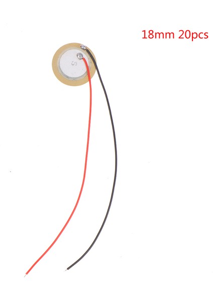 20 Adet Piezo Elemanları Sensör Tetik Davul Disk Tel Bakır Piezoelektrik Buzzer Karşılaşması (Yurt Dışından)