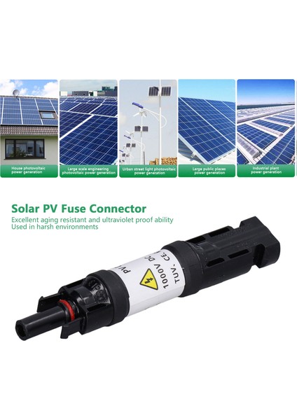 Solar Pv Sigorta Konnektörü - Erkek Dişi IP67 Su Geçirmez Panel Kablo Engelleme Diyot Tutucu 1000V (Yurt Dışından)