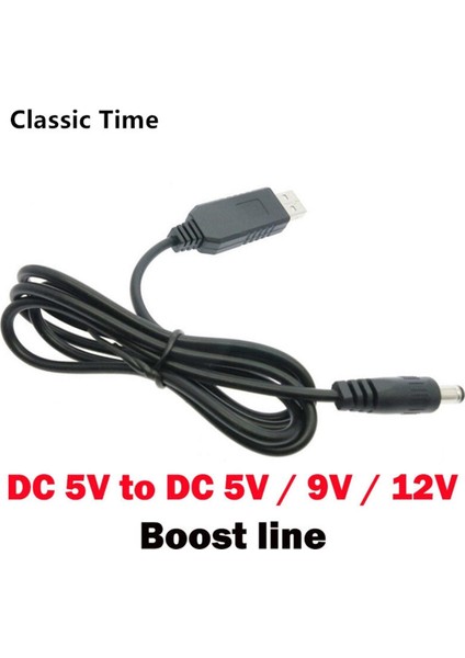 USB Güç Artırma Kablosu Dc 5V - Dc 5V / 9V / 12V Yükseltme Modülü USB Dönüştürücü Adaptör Kablosu 2.1x5.5mm Fiş Güçlendirme Hattı (Yurt Dışından)