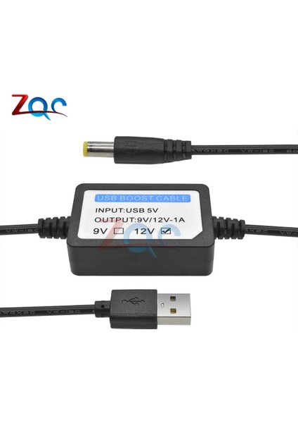 USB Dönüştürücü Dc 5V Dc 9V/12V 1A USB Şarj Güç Boost Yükseltme Kablosu Yükseltme Adaptör Kablosu Boost Trafo Bileşeni ile (Yurt Dışından)