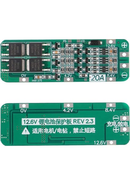 Adet 3s 20A Bms 18650 Li-Ion Lityum Şarj Modülü Bms Koruma Levhası 11.1V 12V 12.6V Modülü (Yurt Dışından)